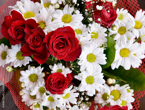 bouquet of flowers on white background