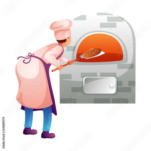 Baker in kitchen flat character