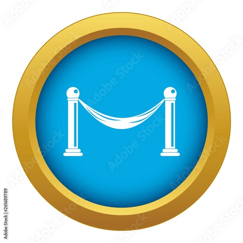 Barrier icon blue vector isolated on white background for any design