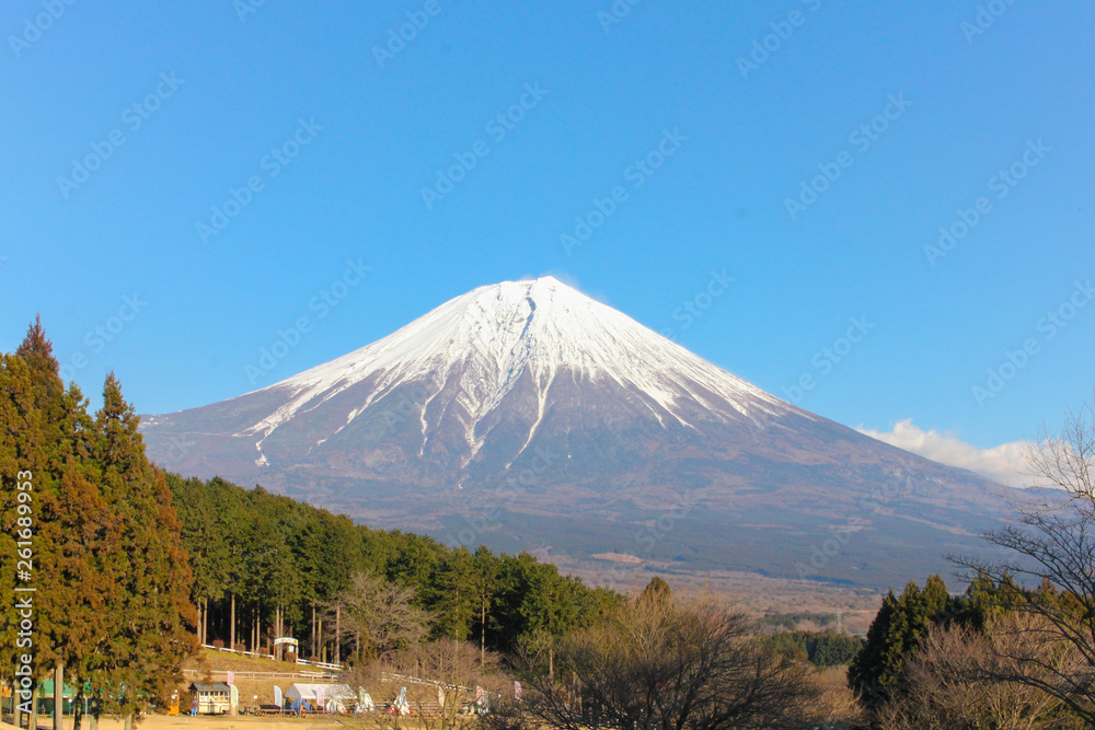 まかいの牧場から見える富士山