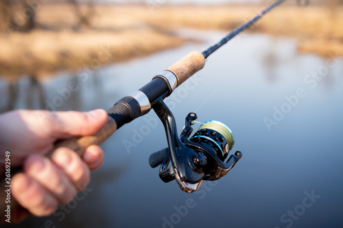 Fishing on lake © dzmitrock87