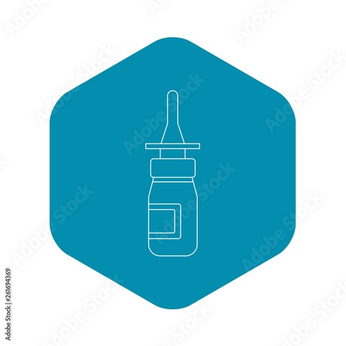 Nasal drops icon. Outline illustration of nasal drops vector icon for web