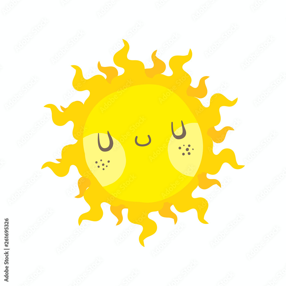 Cute smile sun vector Cute smile sun vector