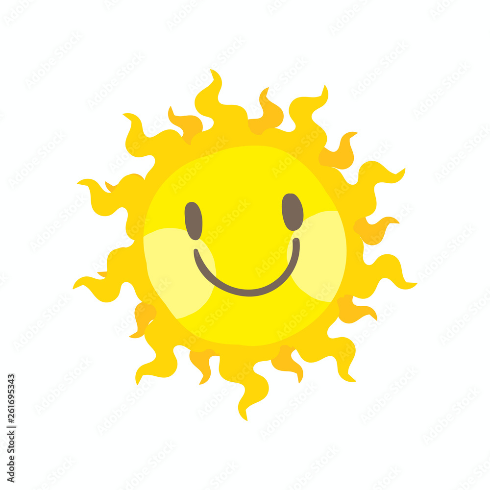 Cute smile sun vector Cute smile sun vector