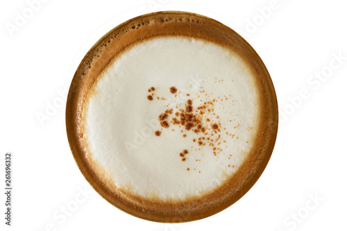 coffee yexture top view isolated with clipping path