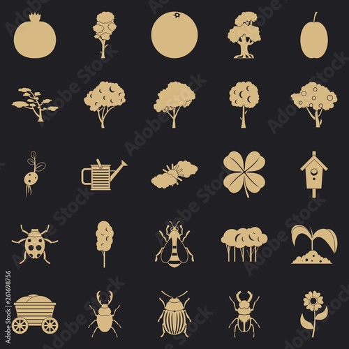 Green fodder icons set. Simple set of 25 green fodder vector icons for web for any design