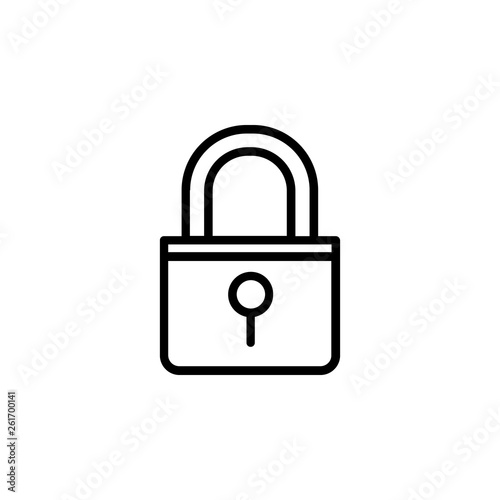 Lock icon vector. Lock vector design. sign design. flat style. Vector EPS 10
