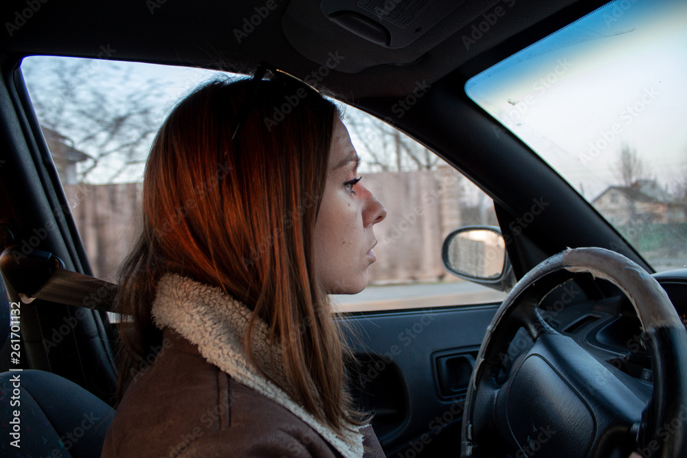 girl driving a car girl driving a car