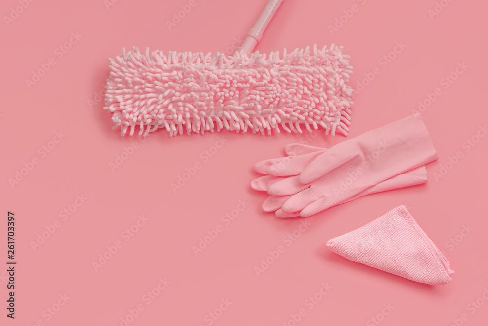 Pink Mop Stock Photo - Download Image Now - White Background, Mop, Textile  - iStock