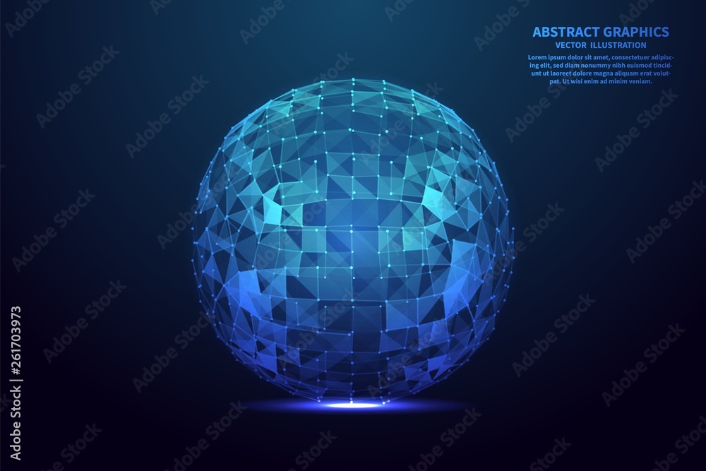 Network connection with points and lines. Abstract polygonal sphere. Vector Illustration. Network connection with points and lines. Abstract polygonal sphere. Vector Illustration.