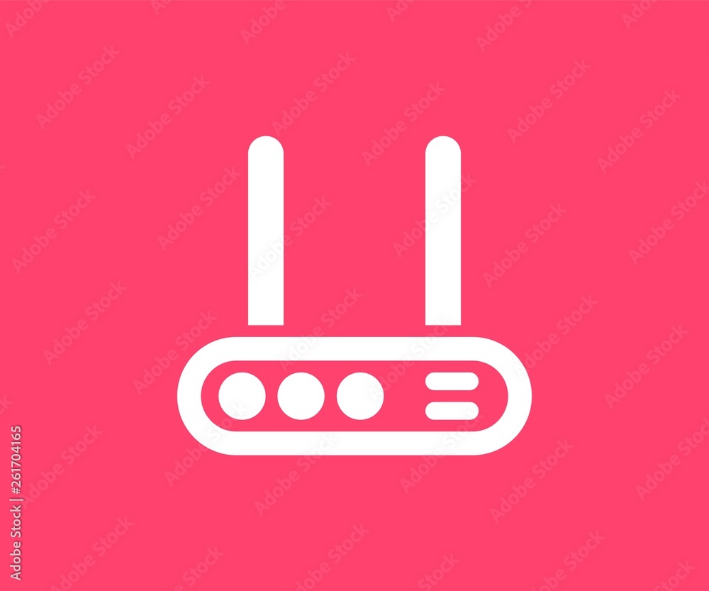 Router icon. Vector illustration in flat style. Router icon. Vector illustration in flat style.