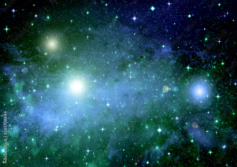 galaxy in a free space galaxy in a free space