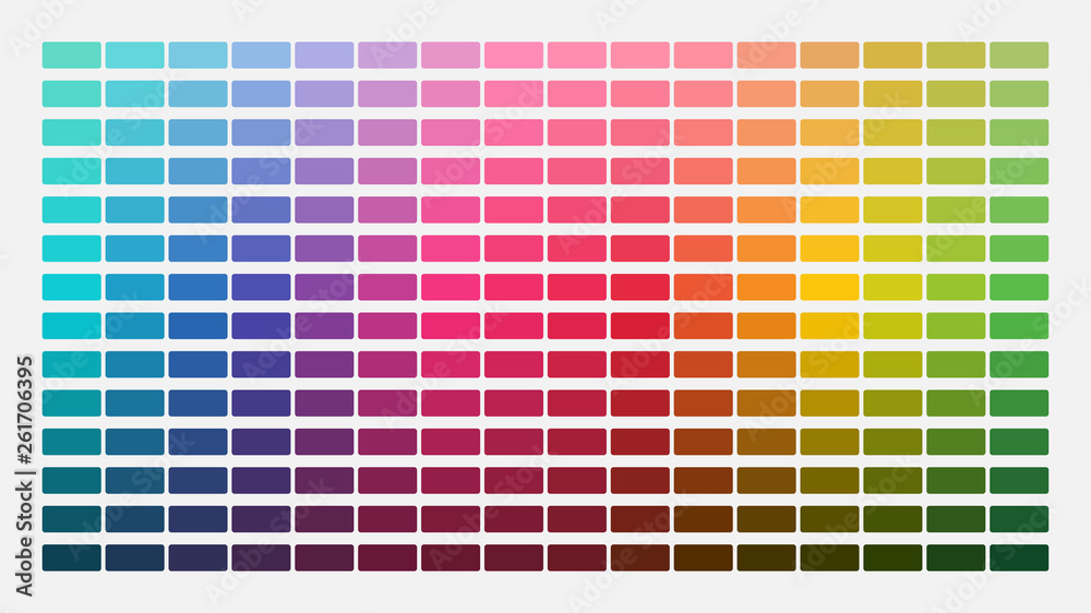 Color palette. Table color shades. Color harmony. Trend colors. Vector  illustration Stock Vector | Adobe Stock