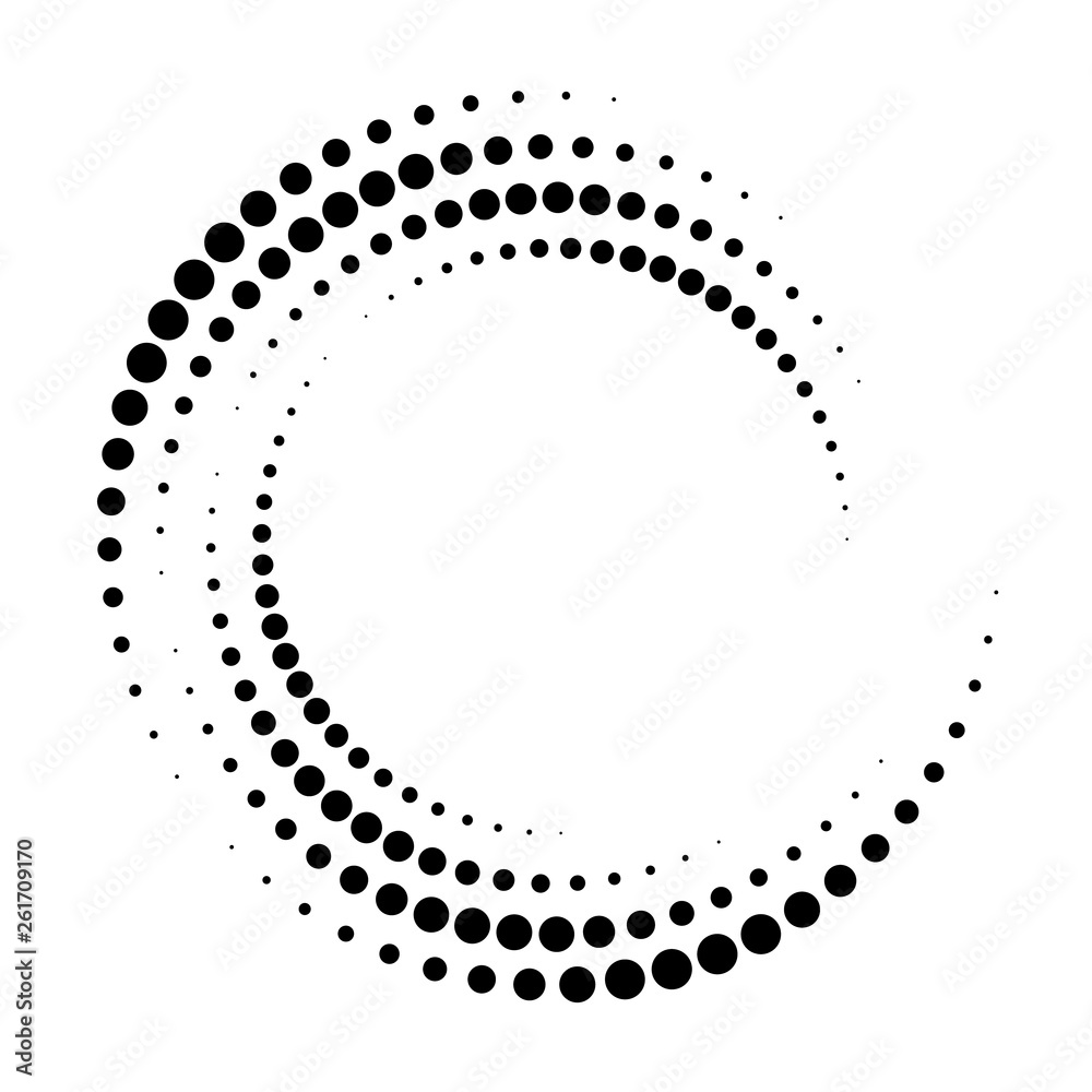 Abstract vector background with halftone dots circle. Creative geometric pattern - obrazy, fototapety, plakaty 
