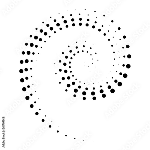 Abstract vector background with halftone dots circle. Creative geometric pattern