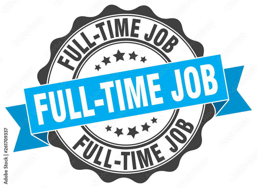Fototapeta premium full-time job stamp. sign. seal