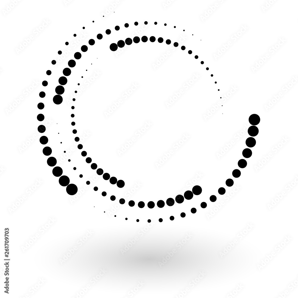 Abstract dotted vector background. Halftone effect. Spiral dotted background or icon Abstract dotted vector background. Halftone effect. Spiral dotted background or icon