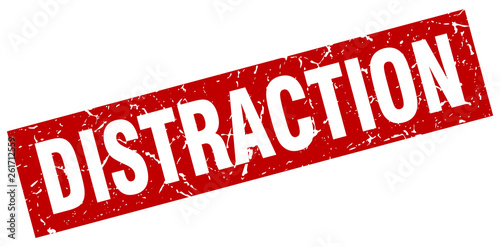 square grunge red distraction stamp