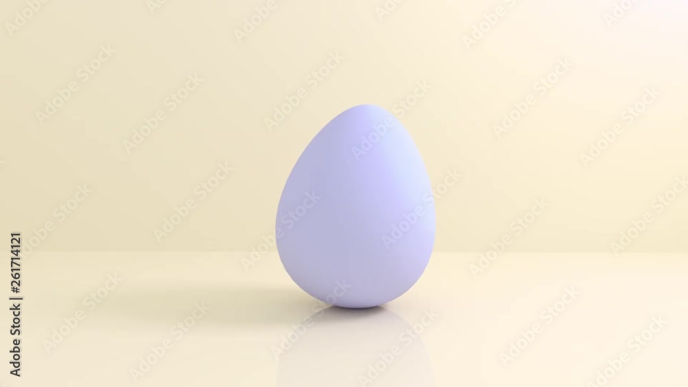 Happy easter 3d render egg rotating on pastel background. 4K seamless loop animation. Happy easter 3d render egg rotating on pastel background. 4K seamless loop animation.