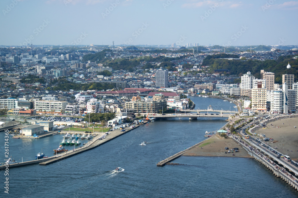 Naklejka premium The viewing from Enoshima-island / 江ノ島からの眺め