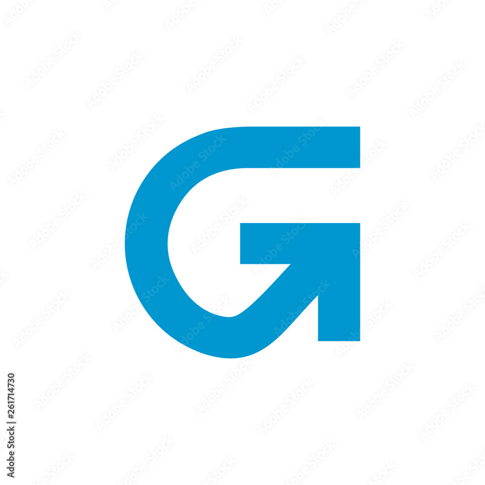 letter g simple geometric arrow up logo vector letter g simple geometric arrow up logo vector
