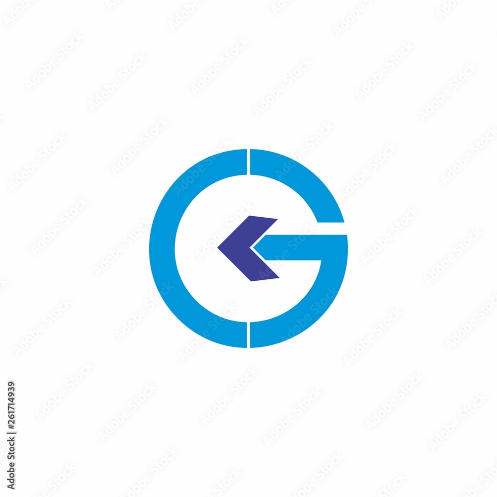 letter g circle geometric arrow logo vector letter g circle geometric arrow logo vector