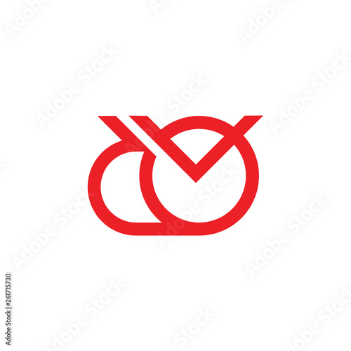letters d o v simple geometric line logo