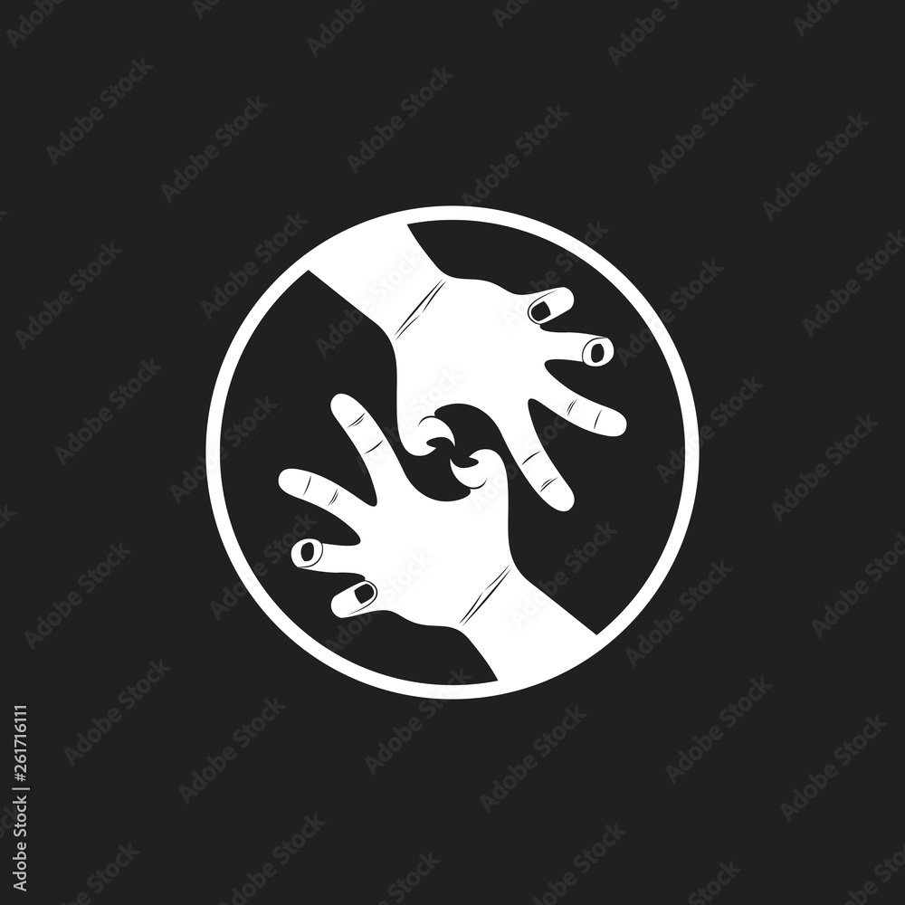 linked grunge violence scary hand symbol decoration vector linked grunge violence scary hand symbol decoration vector