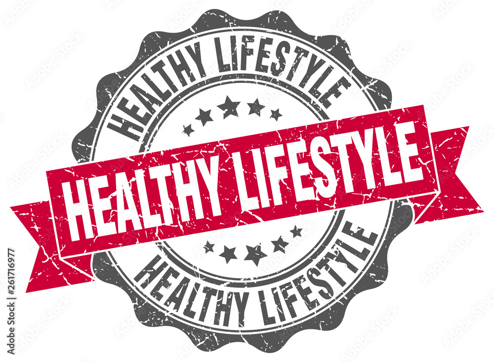 Fototapeta premium healthy lifestyle stamp. sign. seal