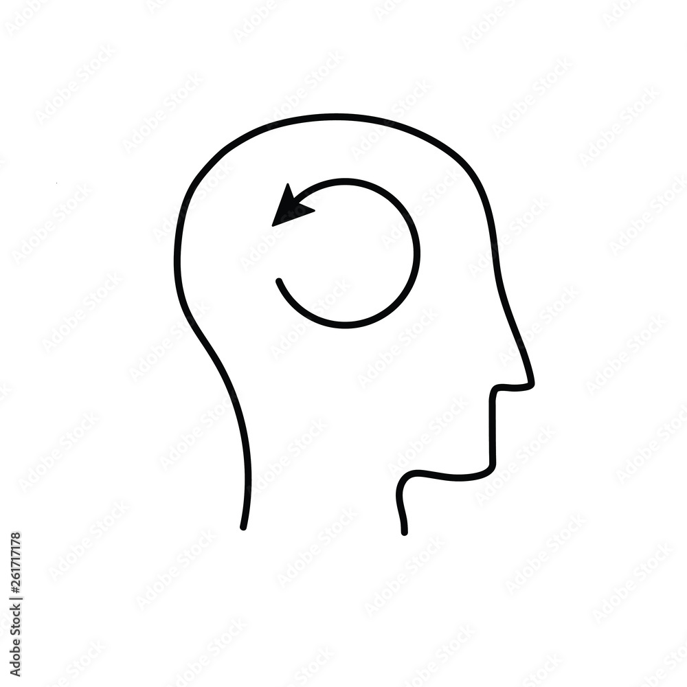 Human head with arrows Human head with arrows