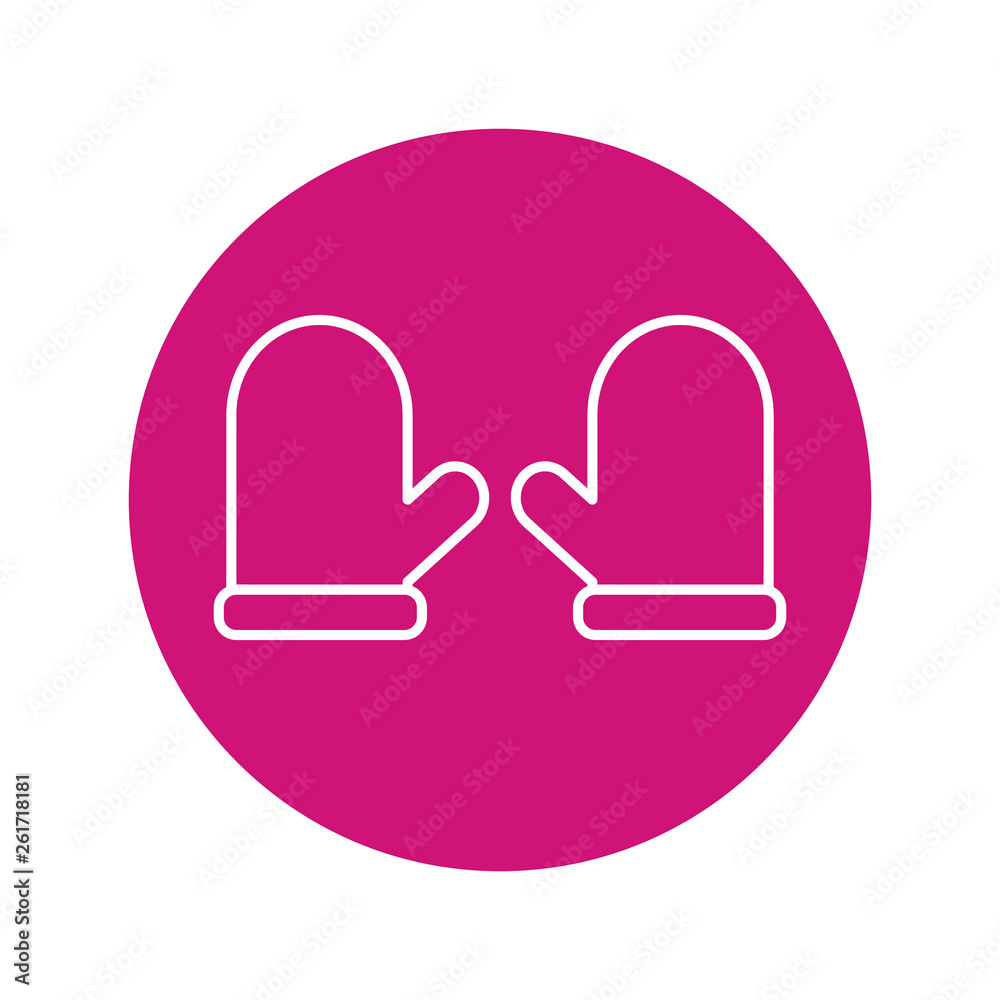 Winter mitten vector icon Winter mitten vector icon