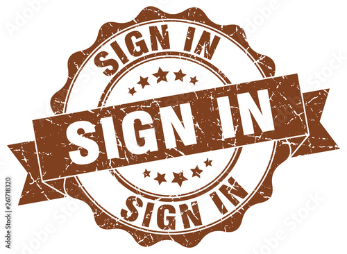 sign in stamp. sign. seal