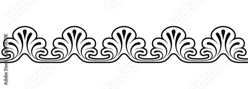 Seamless ancient greek ornament isolated on white background.