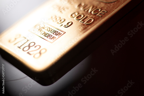 Gold bullion ingot 999.9 bar photo
