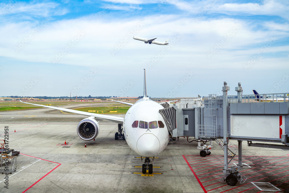 Fototapeta premium Airplane and Melbourn airport