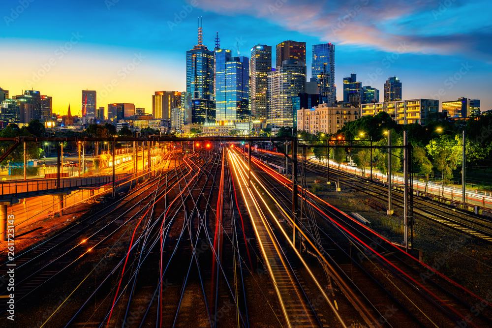 Obraz premium Dworzec kolejowy w Melbourne