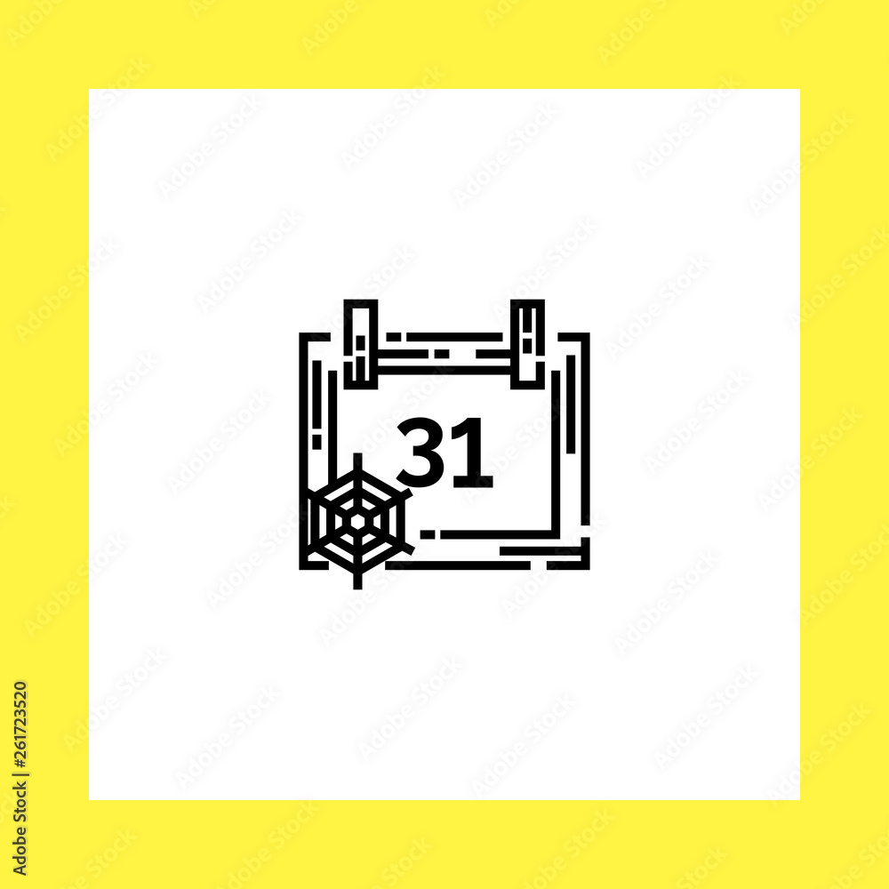 calendar halloween vector icon. flat design calendar halloween vector icon. flat design