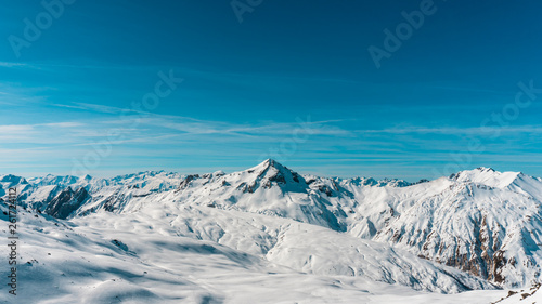 winter mountain landscape with mountains and clouds © KRISTIAN