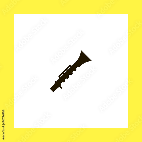 clarinet vector icon. flat design