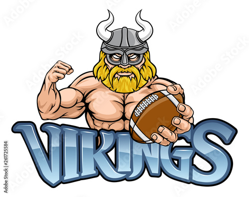 A Viking warrior gladiator American football sports mascot