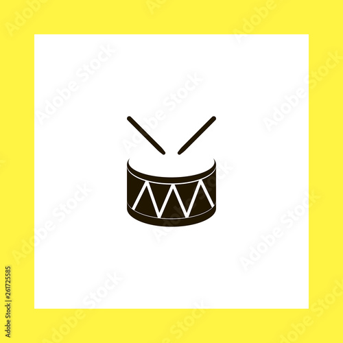 drum vector icon. flat design