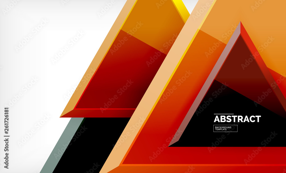 Flying triangles compostion geometric background Flying triangles compostion geometric background