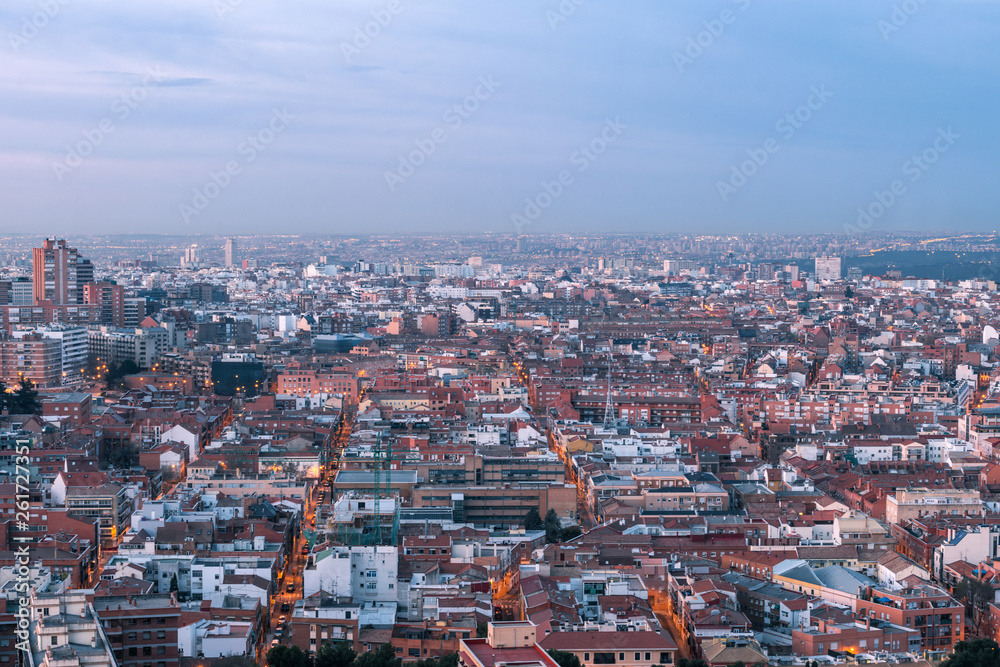 Madrid skyline from above