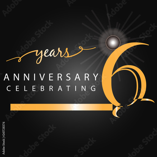 6 Years Anniversary Celebrating Logo