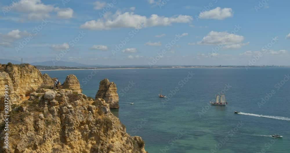 Ponta da Piedade seascape (cliff formations along coastline of Lagos city), famous natural landmark destination, Algarve. Portugal. Ponta da Piedade seascape (cliff formations along coastline of Lagos city), famous natural landmark destination, Algarve. Portugal.