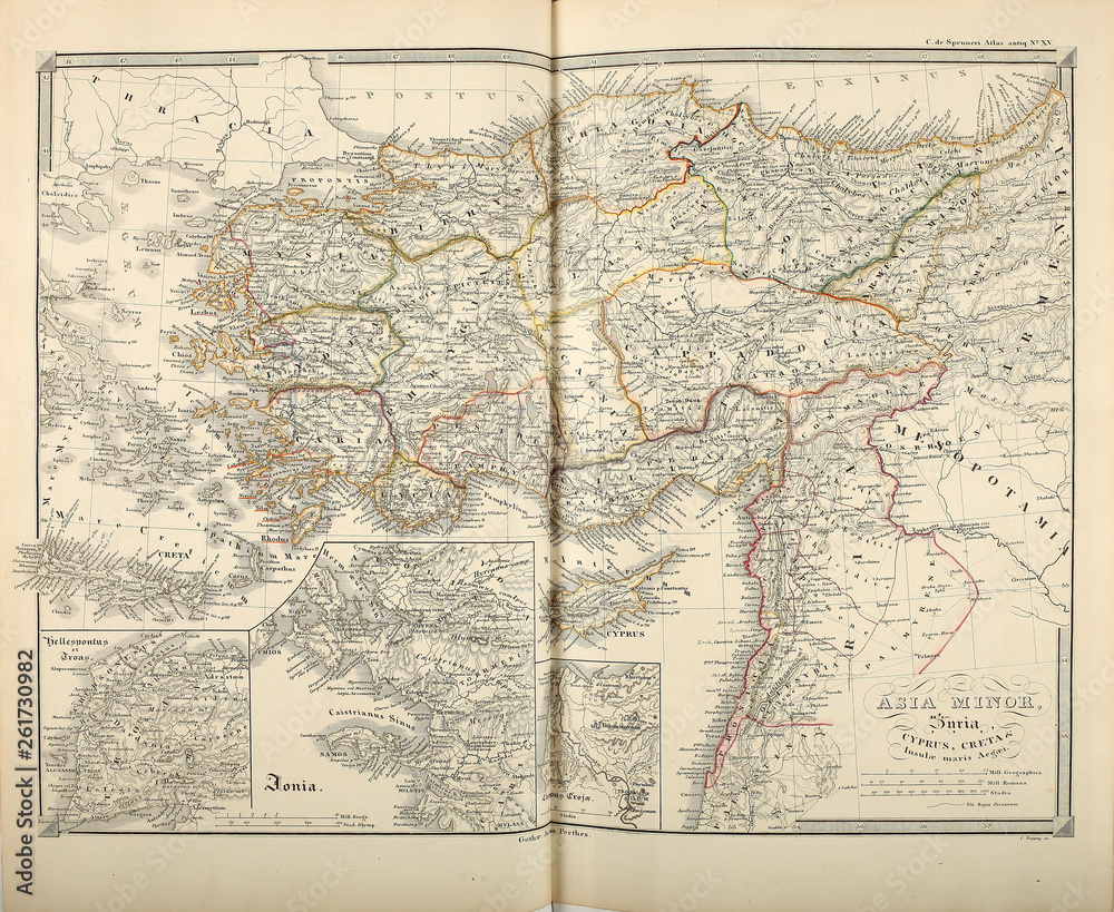 Fototapeta premium Old map. Engraving image