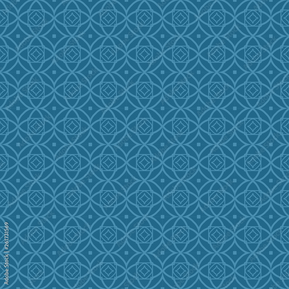 Decorative Geometric Ornament. Seamless Pattern. Vector Illustration. Tribal Ethnic Arabic, Indian, Motif. For Interior Design, Wallpaper. Blue color Decorative Geometric Ornament. Seamless Pattern. Vector Illustration. Tribal Ethnic Arabic, Indian, Motif. For Interior Design, Wallpaper. Blue color