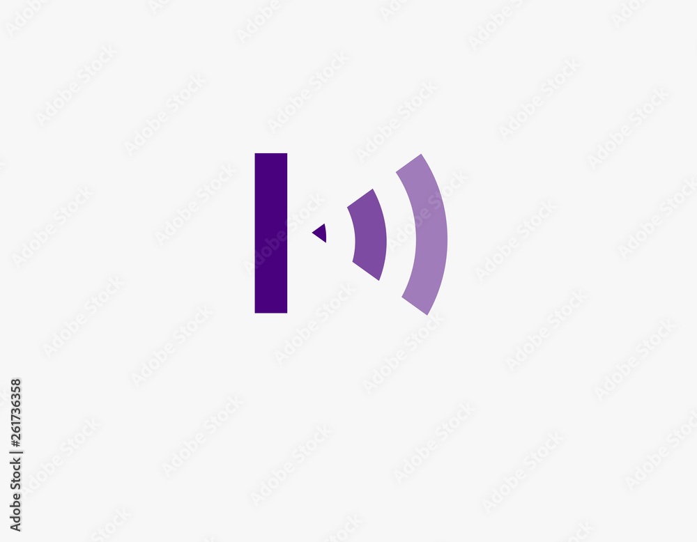 Linear logo typography letter K and wifi for business company Linear logo typography letter K and wifi for business company
