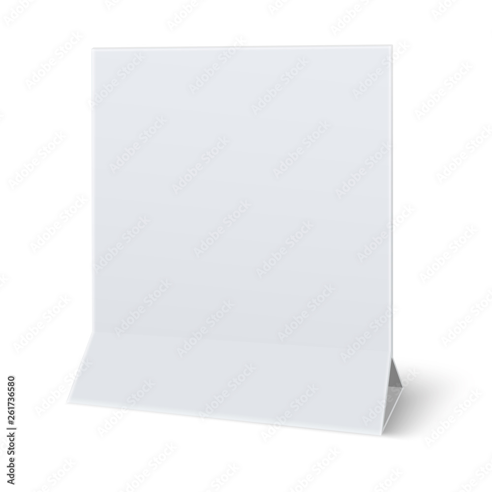 Square blank paper table card isolated. Vector paper template. Square blank paper table card isolated. Vector paper template.
