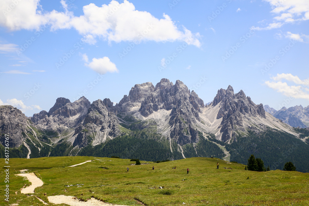 Cadini Mountains from mount Piana, Dolomites